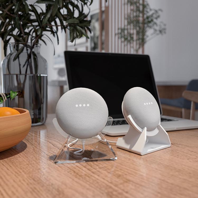 TXESIGN For Google Nest Mini Speaker Desktop Storage Upright Base Stand(White) - Speaker Bracket by TXESIGN | Online Shopping UK | buy2fix