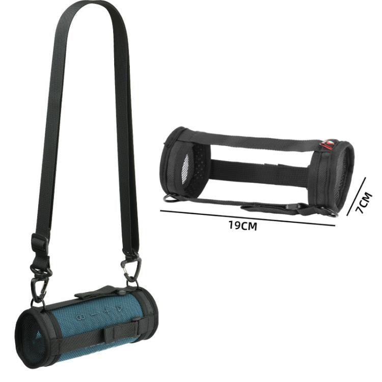 For JBL Flip 7/6 Bluetooth Speaker Portable Protective Case With Single Shoulder Strap(Black) - Protective Case by buy2fix | Online Shopping UK | buy2fix