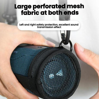 For JBL Flip 7/6 Bluetooth Speaker Portable Protective Case With Single Shoulder Strap(Black) - Protective Case by buy2fix | Online Shopping UK | buy2fix