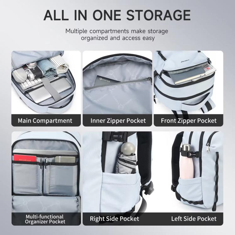 Tigernu Large Capacity Sports & Travel Backpack 15.6 Inch Lightweight Business Laptop Bag(Black) - Backpack by Tigernu | Online Shopping UK | buy2fix