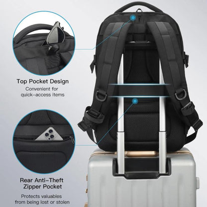 Tigernu Large Capacity Sports & Travel Backpack 15.6 Inch Lightweight Business Laptop Bag(Black) - Backpack by Tigernu | Online Shopping UK | buy2fix