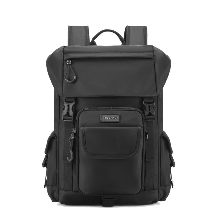 Tigernu School Backpack 14-Inch Laptop Bag With Flip-Top For Travel, Work & Daily Use Black Regular - Backpack by Tigernu | Online Shopping UK | buy2fix