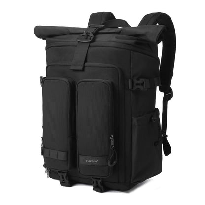 Tigernu Unisex Waterproof Travel Backpack Roll-Top Expandable Design with 15.6-inch Laptop & Tablet Compartment(Black) - Backpack by Tigernu | Online Shopping UK | buy2fix