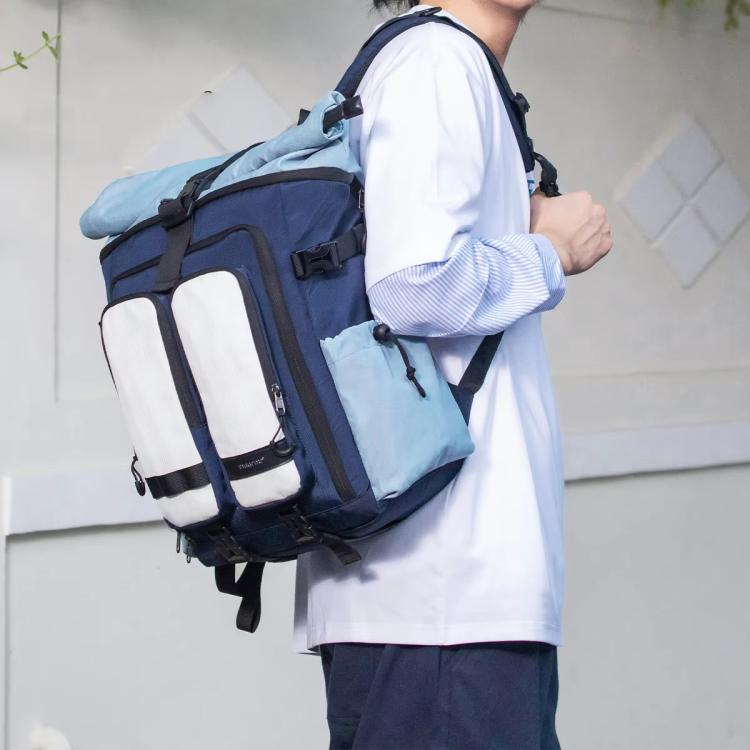 Tigernu Unisex Waterproof Travel Backpack Roll-Top Expandable Design with 15.6-inch Laptop & Tablet Compartment(Black) - Backpack by Tigernu | Online Shopping UK | buy2fix