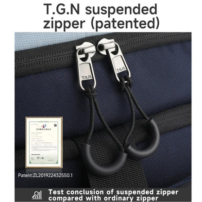 Tigernu Unisex Waterproof Travel Backpack Roll-Top Expandable Design with 15.6-inch Laptop & Tablet Compartment(Sky Blue) - Backpack by Tigernu | Online Shopping UK | buy2fix