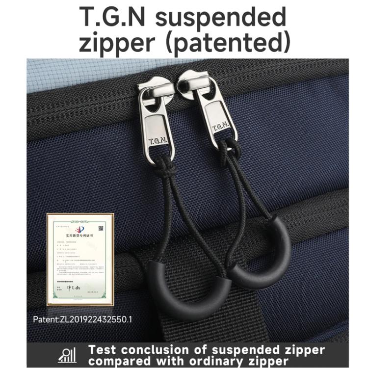 Tigernu Unisex Waterproof Travel Backpack Roll-Top Expandable Design with 15.6-inch Laptop & Tablet Compartment(Black) - Backpack by Tigernu | Online Shopping UK | buy2fix