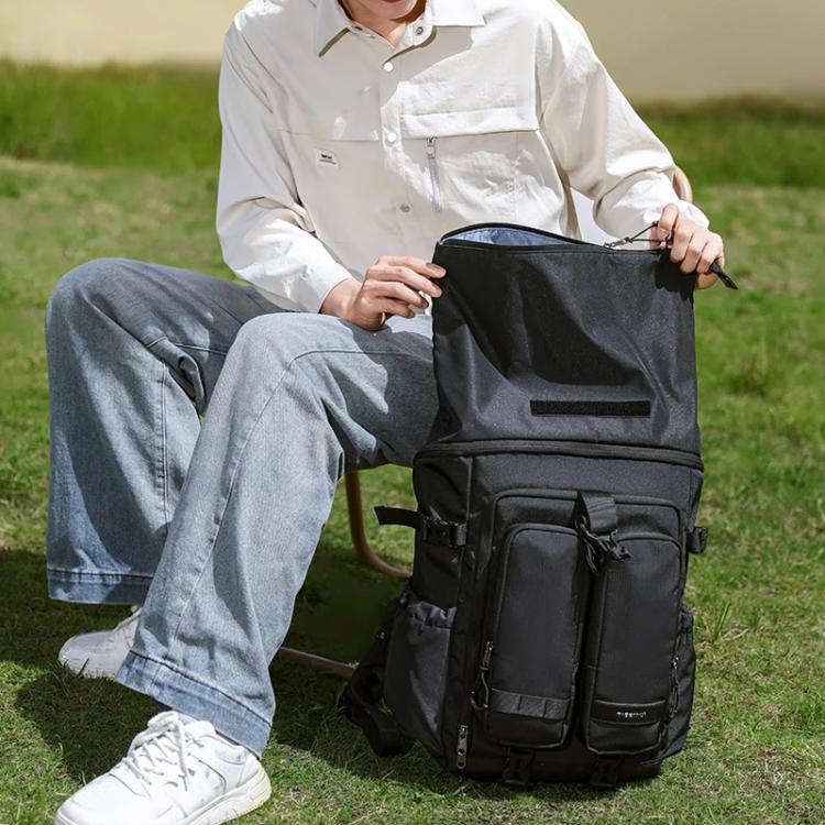 Tigernu Unisex Waterproof Travel Backpack Roll-Top Expandable Design with 15.6-inch Laptop & Tablet Compartment(Black) - Backpack by Tigernu | Online Shopping UK | buy2fix