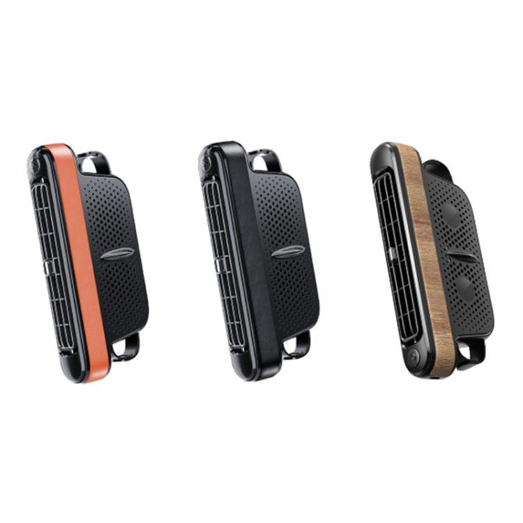 Car Rear Seat USB Plug-in Dual Turbine Silent Bladeless Electric Fan(CF04 Black) - Heating & Fans by buy2fix | Online Shopping UK | buy2fix