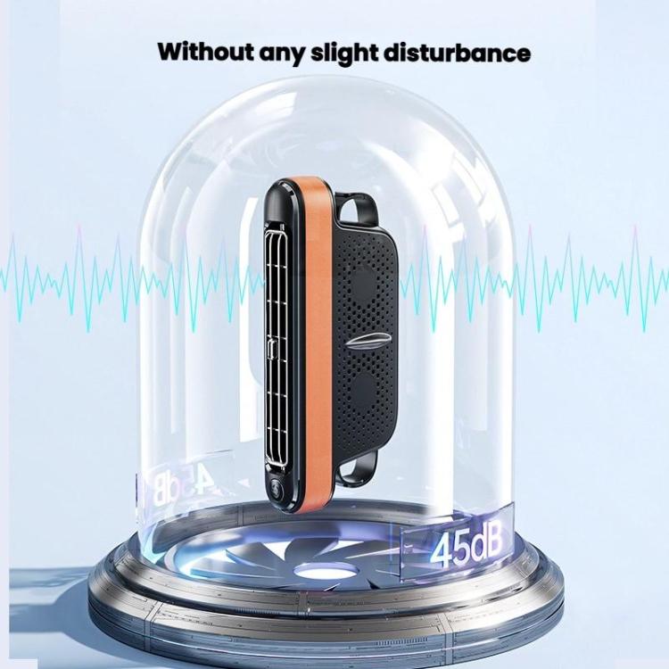 Car Rear Seat USB Plug-in Dual Turbine Silent Bladeless Electric Fan(CF04 Black) - Heating & Fans by buy2fix | Online Shopping UK | buy2fix