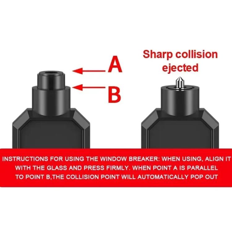 Car Safety Hammer Emergency Window Breaker(Black) - Emergency Hammer by buy2fix | Online Shopping UK | buy2fix