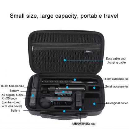 For Insta360 X5 /X4 BKANO Large Capacity Shoulder Bag Portable Handbag(Black) - Case & Bags by BKANO | Online Shopping UK | buy2fix
