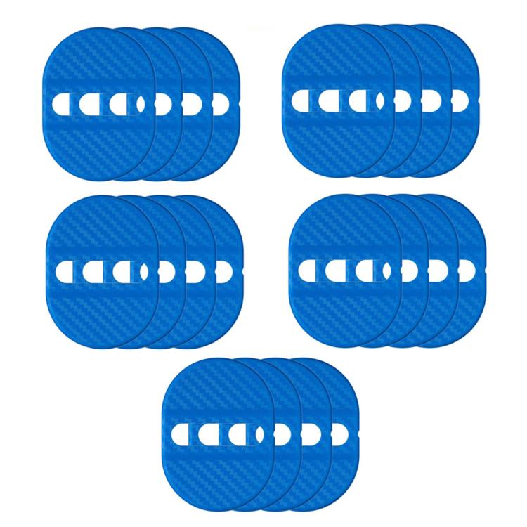 5sets Door Latch Protector Plastic Door Latch Cover Shock Absorbing Noise Reducing Soundproofing Adhesive Sticker(Blue) - Seat Accessories by buy2fix | Online Shopping UK | buy2fix