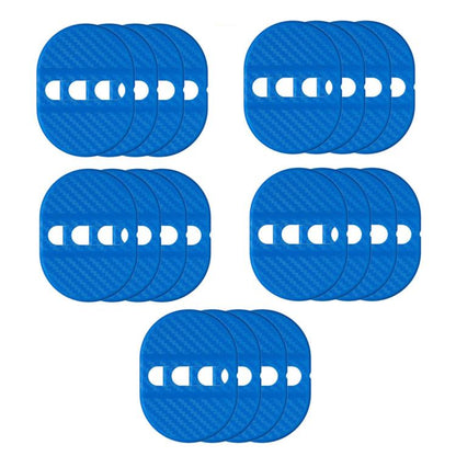 5sets Door Latch Protector Plastic Door Latch Cover Shock Absorbing Noise Reducing Soundproofing Adhesive Sticker(Blue) - Seat Accessories by buy2fix | Online Shopping UK | buy2fix