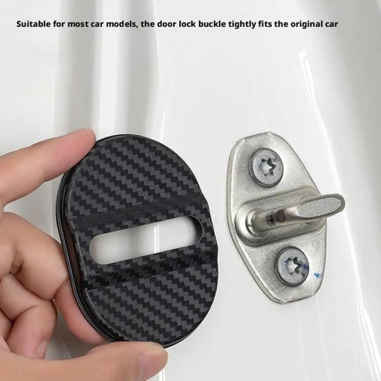 5sets Door Latch Protector Plastic Door Latch Cover Shock Absorbing Noise Reducing Soundproofing Adhesive Sticker(Black) - Seat Accessories by buy2fix | Online Shopping UK | buy2fix
