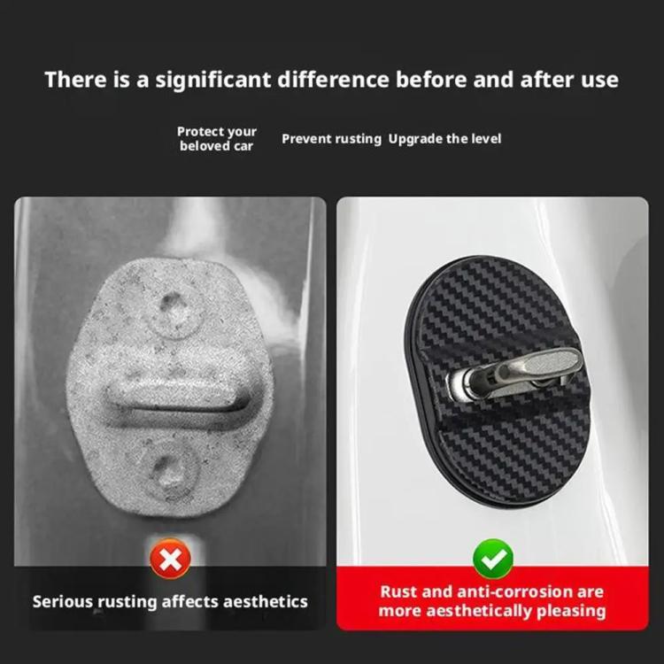 5sets Door Latch Protector Plastic Door Latch Cover Shock Absorbing Noise Reducing Soundproofing Adhesive Sticker(Red) - Seat Accessories by buy2fix | Online Shopping UK | buy2fix