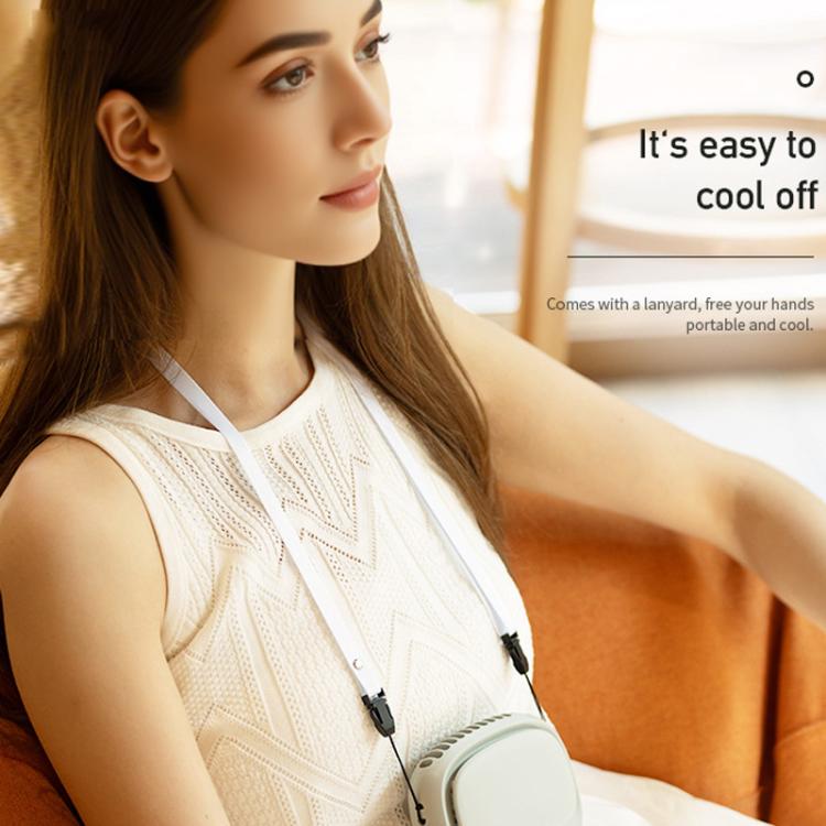 USB Outdoor High-power Bladeless Waist-hanging Portable Fan(DQ239 Apricot) - Electric Fans by buy2fix | Online Shopping UK | buy2fix