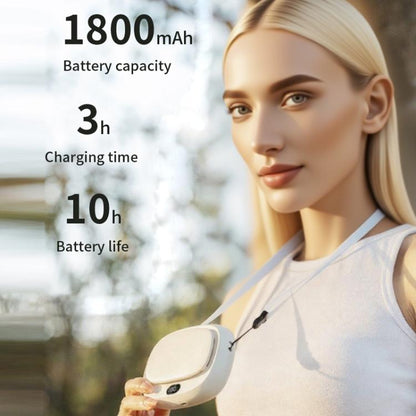 USB Outdoor High-power Bladeless Waist-hanging Portable Fan(DQ239 White) - Electric Fans by buy2fix | Online Shopping UK | buy2fix