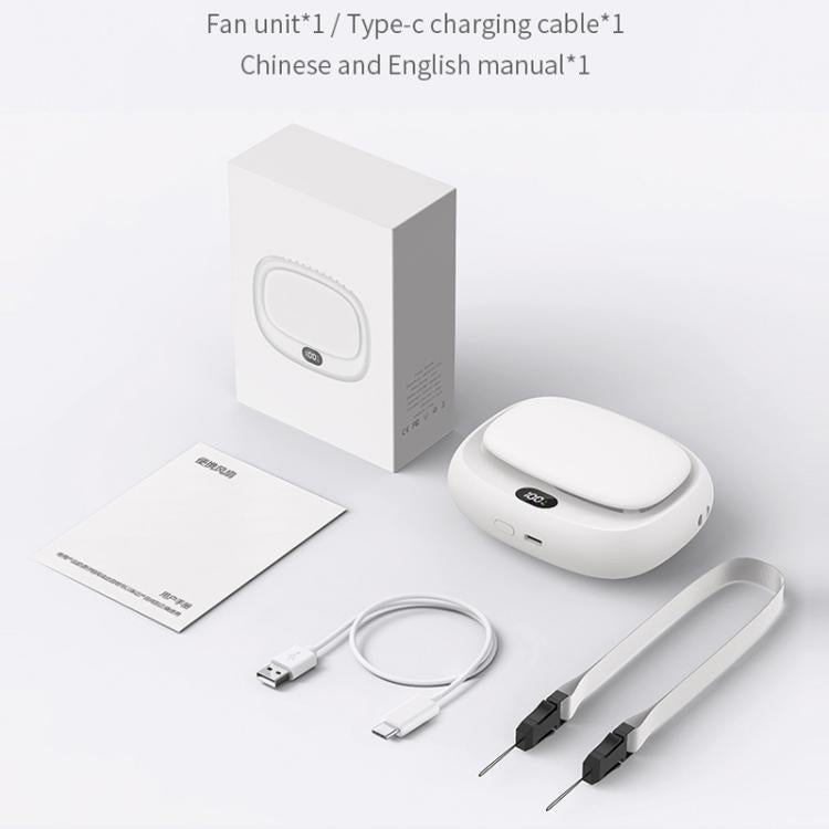 USB Outdoor High-power Bladeless Waist-hanging Portable Fan(DQ239 Apricot) - Electric Fans by buy2fix | Online Shopping UK | buy2fix