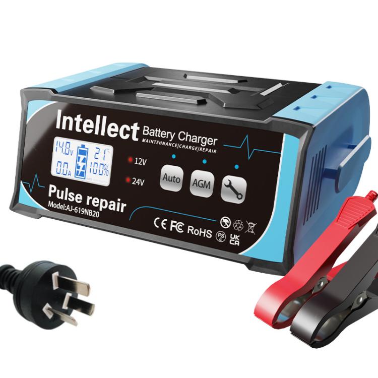 12V/24V Car Battery Charger Intelligent Pulse Lead-acid Battery Repair, Specification: AU Plug - Battery Charger by buy2fix | Online Shopping UK | buy2fix
