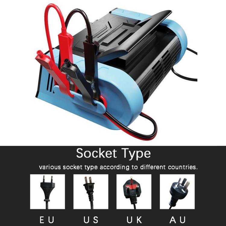 12V/24V Car Battery Charger Intelligent Pulse Lead-acid Battery Repair, Specification: UK Plug - Battery Charger by buy2fix | Online Shopping UK | buy2fix