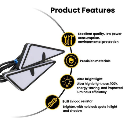 2pcs Motorcycle License Plate Screw Light Modifications Universal Decorative Car Lights, Spec: Triangle Light Blue - Decorative Lights by buy2fix | Online Shopping UK | buy2fix