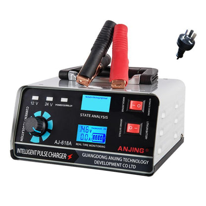 ANJING 12-24V Car Motorcycle Battery Charger Pure Copper Intelligent Pulse Repair, Specification: AU Plug - Battery Charger by buy2fix | Online Shopping UK | buy2fix
