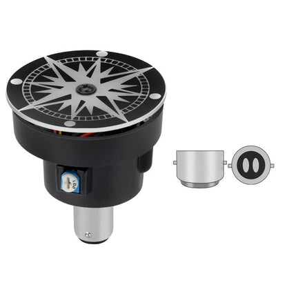 Highlight Motorcycle Rotating Brake Lights LED Tail Lights Modified Car Lights, Style: Compass(Red) - Signal Lights by buy2fix | Online Shopping UK | buy2fix