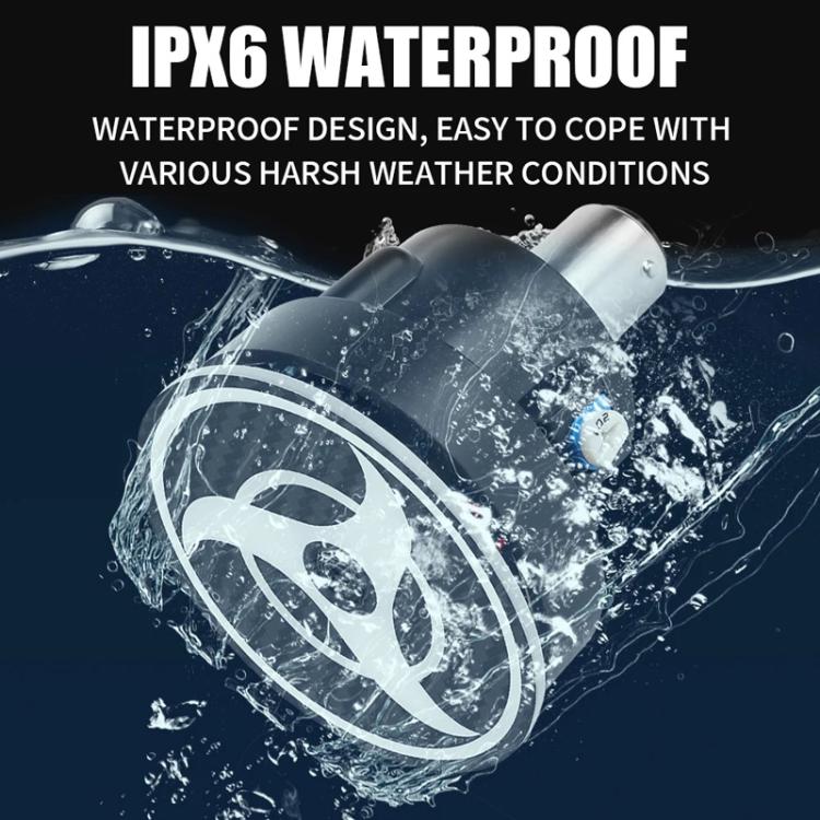 Highlight Motorcycle Rotating Brake Lights LED Tail Lights Modified Car Lights, Style: Bauhinia Flower(Blue) - Signal Lights by buy2fix | Online Shopping UK | buy2fix