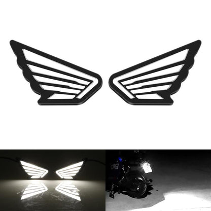 1pairs Motorcycle High-Brightness Winged Eagle Eye Lights Modified Headlights(White) - Eagle Eye Lights by buy2fix | Online Shopping UK | buy2fix