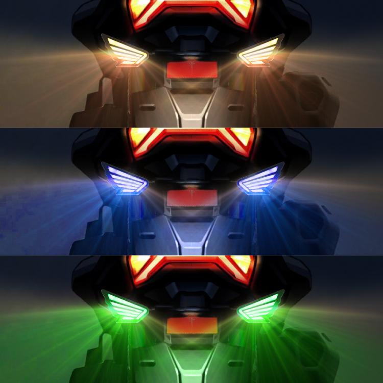 1pairs Motorcycle High-Brightness Winged Eagle Eye Lights Modified Headlights(White) - Eagle Eye Lights by buy2fix | Online Shopping UK | buy2fix