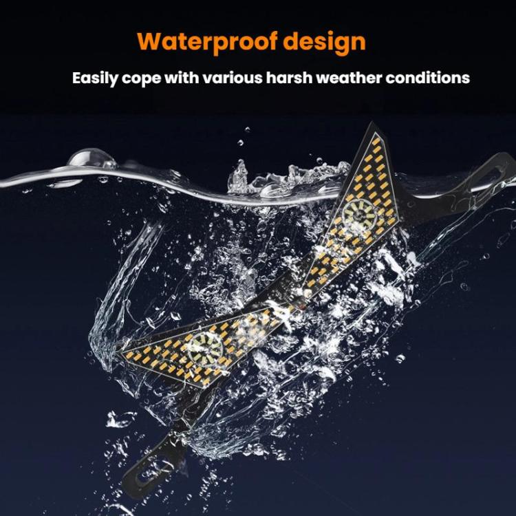 Motorcycle License Plate Screw Light Universal Decorative Accessory Headlight for Customization, Spec: Semicircular Light White Yellow Flashing - Decorative Lights by buy2fix | Online Shopping UK | buy2fix