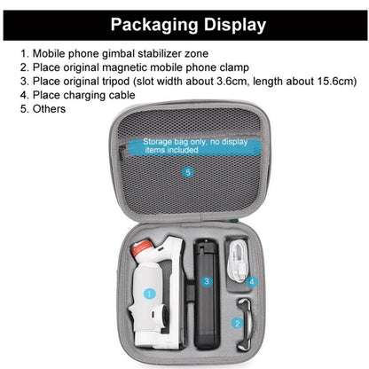 For Insta360 Flow Smartphone Gimbal Stabilizer BKANO Shoulder Bag Waterproof Portable Storage Case(Gray) - Case & Bags by BKANO | Online Shopping UK | buy2fix