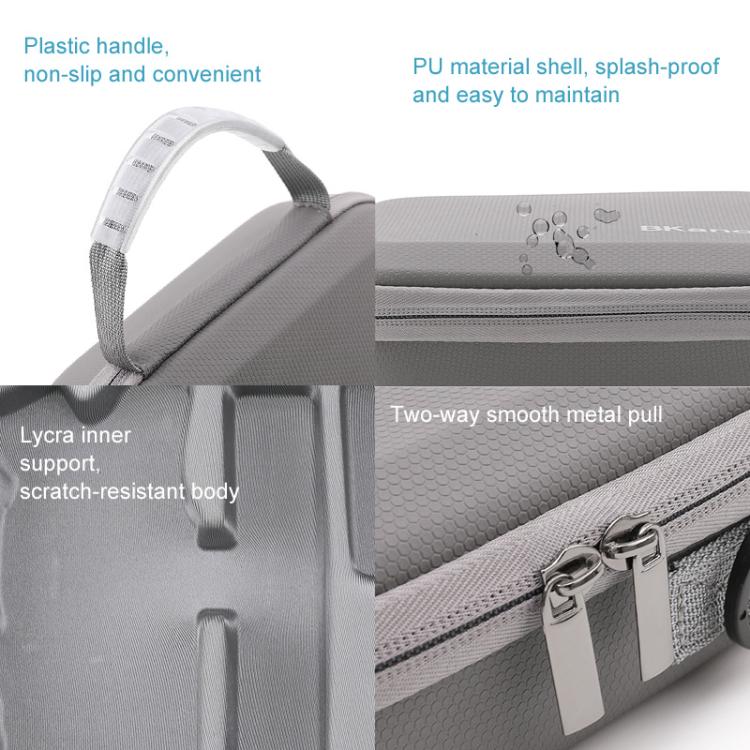 For Insta360 Flow Smartphone Gimbal Stabilizer BKANO Shoulder Bag Waterproof Portable Storage Case(Gray) - Case & Bags by BKANO | Online Shopping UK | buy2fix