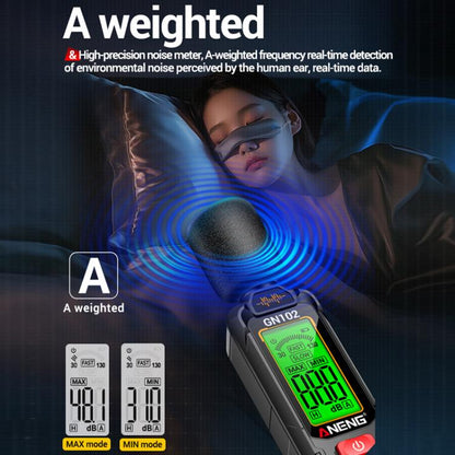 ANENG Sound Decibel Tester Volume Sound Level Noise Meter(No Battery) - Light & Sound Meter by ANENG | Online Shopping UK | buy2fix