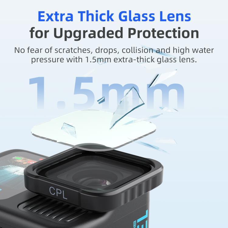 aMagisn AP26 Filter For GoPro HERO13 Black / 12 Black / 11 Black / 10 Black / 9 Black / 11Mini Black, Spec: CPL - Lens Filter by aMagisn | Online Shopping UK | buy2fix