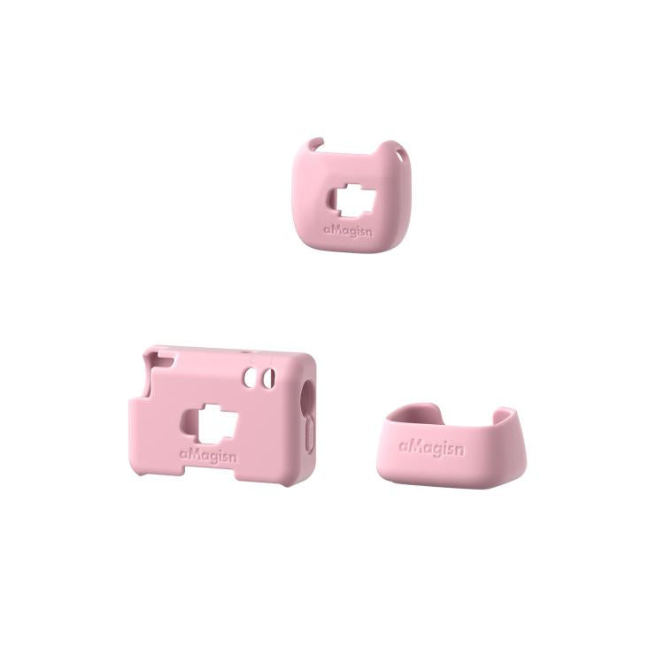 For DJI Mic Mini aMagisn MP01 Silicone Protective Case, Color: 3 In 1 Pink - DJI Mic Series by aMagisn | Online Shopping UK | buy2fix
