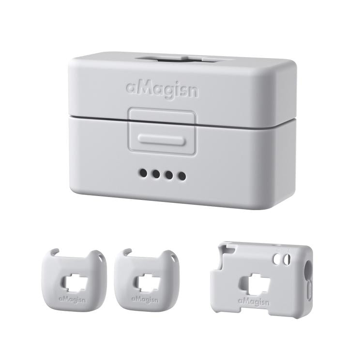 For DJI Mic Mini aMagisn MP01 Silicone Protective Case, Color: 4 In 1 Gray - DJI Mic Series by aMagisn | Online Shopping UK | buy2fix