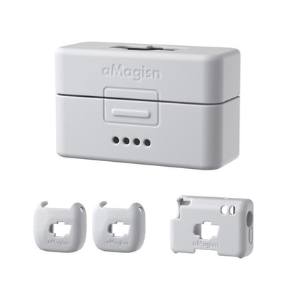 For DJI Mic Mini aMagisn MP01 Silicone Protective Case, Color: 4 In 1 Gray - DJI Mic Series by aMagisn | Online Shopping UK | buy2fix