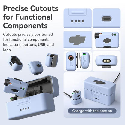 For DJI Mic Mini aMagisn MP01 Silicone Protective Case, Color: 4 In 1 Gray - DJI Mic Series by aMagisn | Online Shopping UK | buy2fix