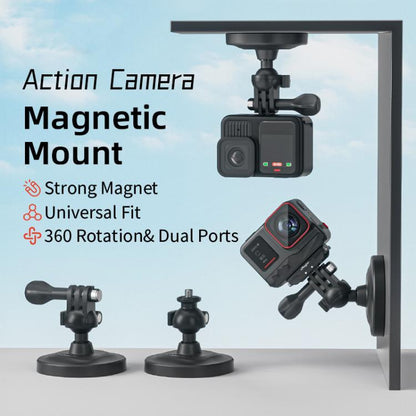 aMagisn AM19 3 In 1 Magnetic Ball Head Mount Camera Strong Magnetic Universal Ball Head Dual Interface - Holder by aMagisn | Online Shopping UK | buy2fix