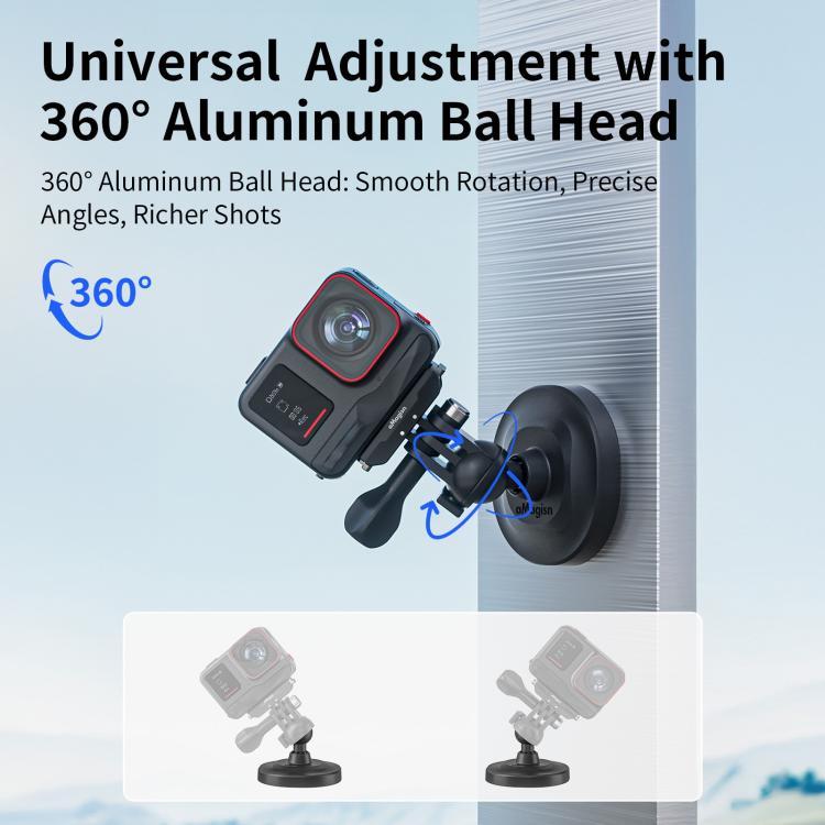 aMagisn AM19 3 In 1 Magnetic Ball Head Mount Camera Strong Magnetic Universal Ball Head Dual Interface - Holder by aMagisn | Online Shopping UK | buy2fix