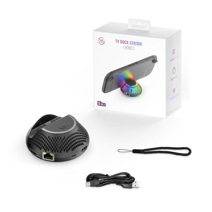 For Nintendo Switch 2 JYS 4K 60Hz TV Dock 5-In-1 HUB With Gigabit Ethernet Port RGB Ambient Lighting - Charger & Power by JYS | Online Shopping UK | buy2fix