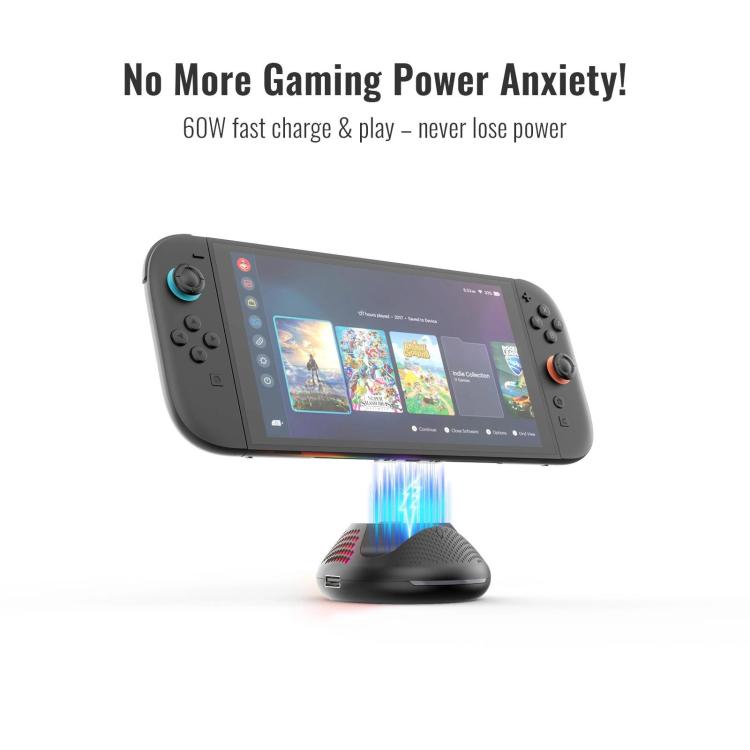 For Nintendo Switch 2 JYS 4K 60Hz TV Dock 5-In-1 HUB With Gigabit Ethernet Port RGB Ambient Lighting - Charger & Power by JYS | Online Shopping UK | buy2fix