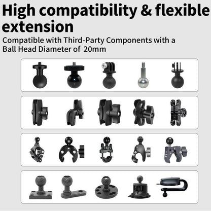 aMagisn HM10 For Insta360, DJI, GoPro Cameras Metal Arm Clamp Holder Cycling Clamp Bracket - Bicycle Handlebar Mount by aMagisn | Online Shopping UK | buy2fix