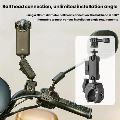 aMagisn HM07 For Insta360, DJI, GoPro Cameras Metal Arm Clamp Holder Cycling Bracket - Bicycle Handlebar Mount by aMagisn | Online Shopping UK | buy2fix