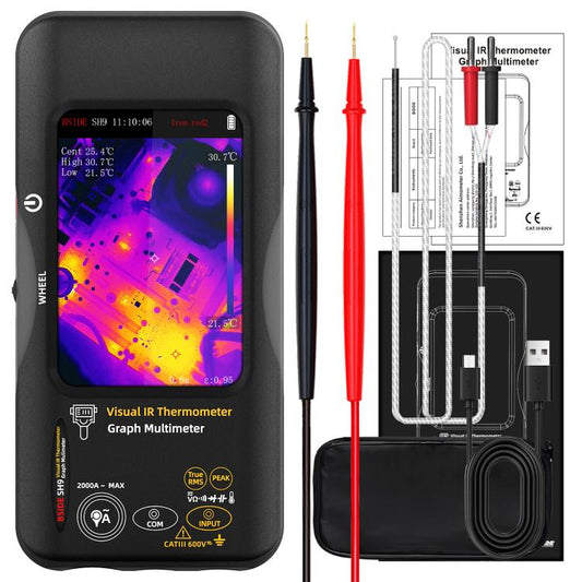 Standard BSIDE SH9 Infrared Thermal Imaging Multimeter Touchscreen High-Definition Thermal Imaging Thermometer Electrical Floor Heating Inspection - Thermostat & Thermometer by BSIDE | Online Shopping UK | buy2fix