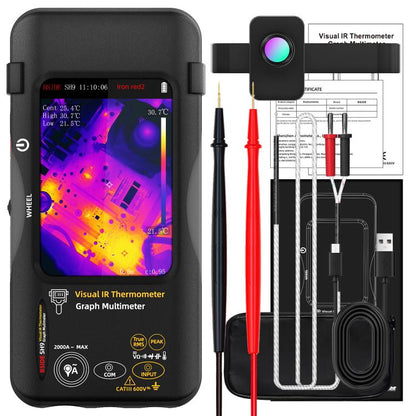 Standard+Macro Lens BSIDE SH9 Infrared Thermal Imaging Multimeter Touchscreen High-Definition Thermal Imaging Thermometer Electrical Floor Heating Inspection - Thermostat & Thermometer by BSIDE | Online Shopping UK | buy2fix