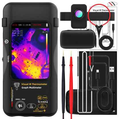 Standard+Macro Lens+Flexible Coil BSIDE SH9 Infrared Thermal Imaging Multimeter Touchscreen High-Definition Thermal Imaging Thermometer Electrical Floor Heating Inspection - Thermostat & Thermometer by BSIDE | Online Shopping UK | buy2fix