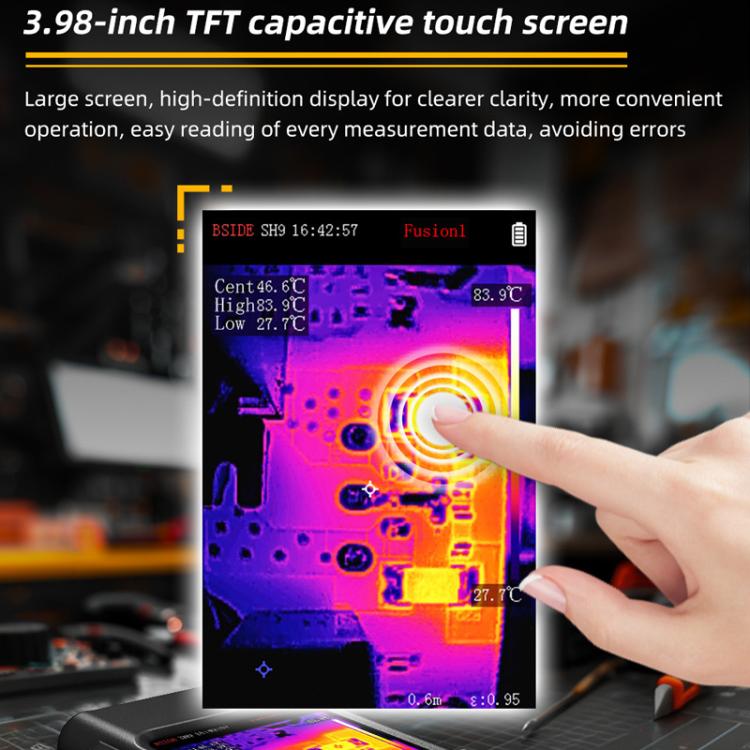 Standard+Macro Lens+Flexible Coil BSIDE SH9 Infrared Thermal Imaging Multimeter Touchscreen High-Definition Thermal Imaging Thermometer Electrical Floor Heating Inspection - Thermostat & Thermometer by BSIDE | Online Shopping UK | buy2fix