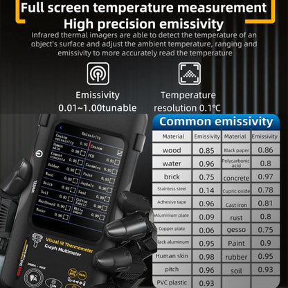 Standard+Macro Lens+Flexible Coil BSIDE SH9 Infrared Thermal Imaging Multimeter Touchscreen High-Definition Thermal Imaging Thermometer Electrical Floor Heating Inspection - Thermostat & Thermometer by BSIDE | Online Shopping UK | buy2fix